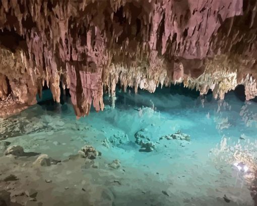 Cenotes Sac Actun Diamond Painting