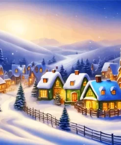 Christmas Village Diamond Painting