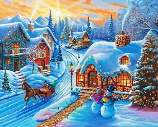 Christmas Village Diamond Painting