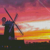 Cley Windmill Sunset Diamond Painting