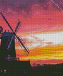 Cley Windmill Sunset Diamond Painting