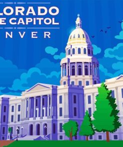 Colorado State Capitol Poster Diamond Painting