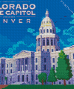 Colorado State Capitol Poster Diamond Painting