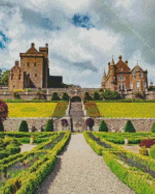 Crieff Drummond Castle Gardens Diamond Painting