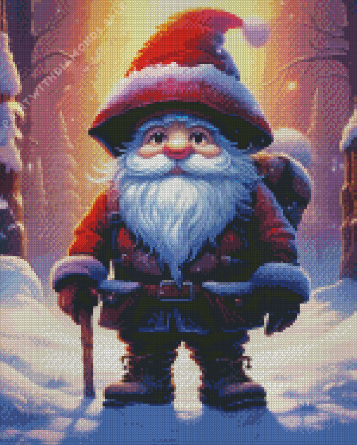 Cute Christmas Dwarf Diamond Painting