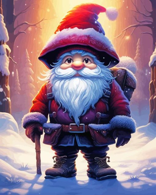 Cute Christmas Dwarf Diamond Painting