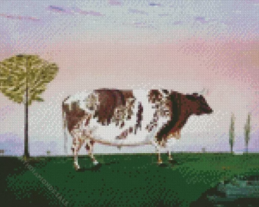 Folk Art Cow Diamond Painting