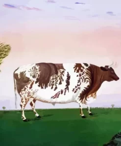 Folk Art Cow Diamond Painting