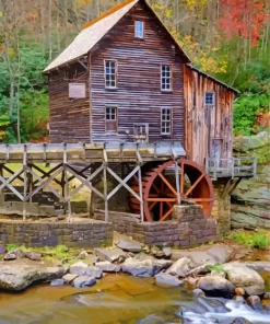 Glade Creek Grist Mill Diamond Painting