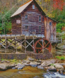 Glade Creek Grist Mill Diamond Painting