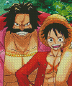 Gol D Roger And Luffy Diamond Painting