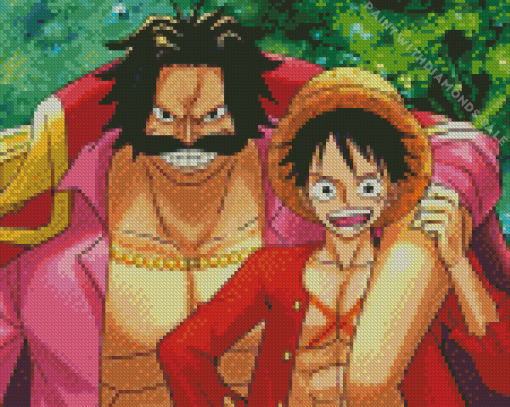 Gol D Roger And Luffy Diamond Painting