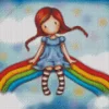 Gorjuss Girl And Rainbow Diamond Painting