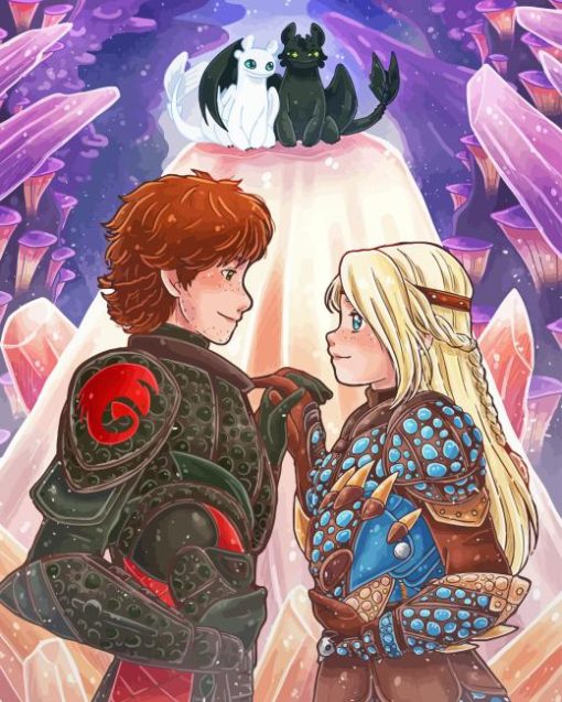 Hiccup And Astrid Diamond Painting