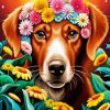 Hippie Dog Diamond Painting