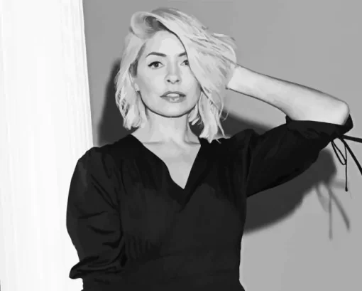 Holly Willoughby Black And White Diamond Painting