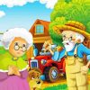 Illustration Old Farmers Diamond Painting