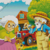 Illustration Old Farmers Diamond Painting