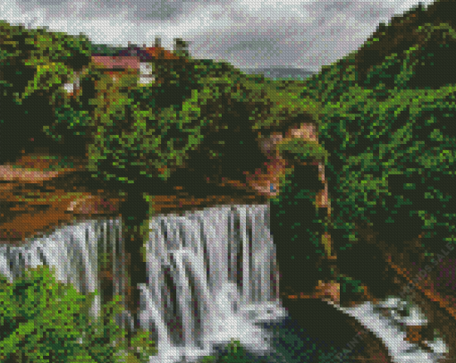 Jajce Falls Diamond Painting