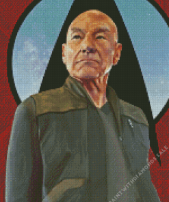 Jean Luc Picard Character Diamond Painting