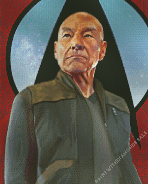 Jean Luc Picard Character Diamond Painting