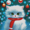 Kawaii Christmas Cat Diamond Painting