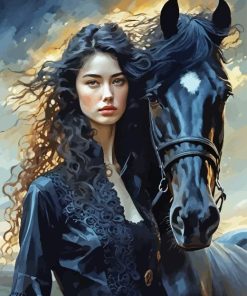 Lady And Horse Diamond Painting