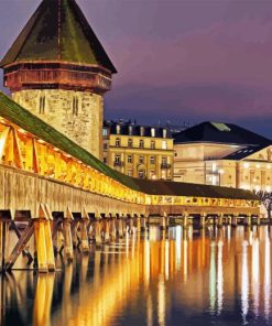 Lucerne Chapel Bridge Diamond Painting