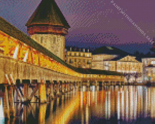 Lucerne Chapel Bridge Diamond Painting