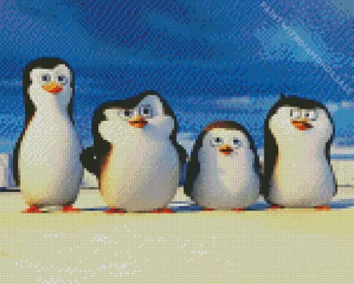 Madagascar Penguin Diamond Painting