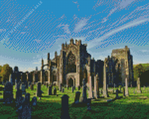 Melrose Abbey Art Diamond Painting