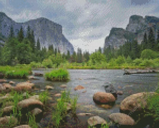 Merced River Diamond Painting