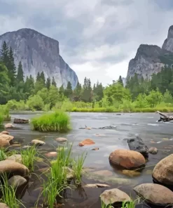 Merced River Diamond Painting