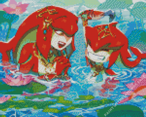 Mipha And Sidon Diamond Painting