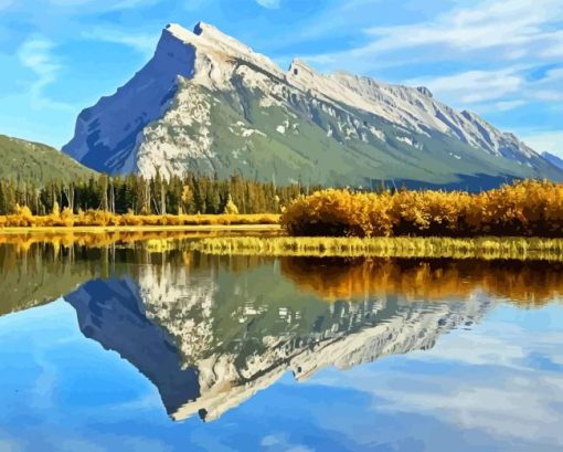 Mount Rundle Art Diamond Painting