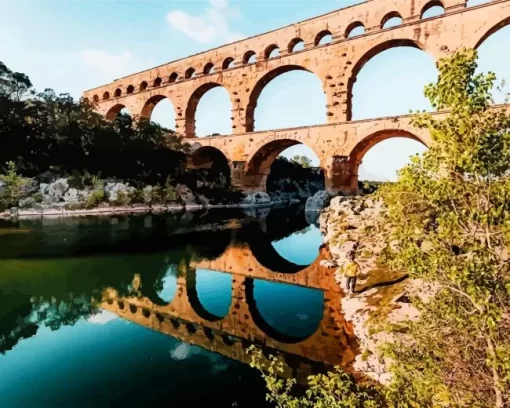 Nimes Pont Du Gard Diamond Painting