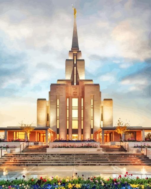 Oquirrh Utah temple Diamond Painting