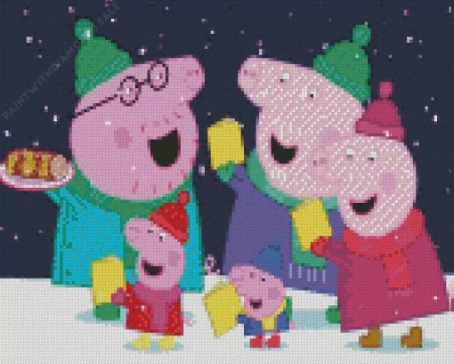 Peppa Pig Family Diamond Painting