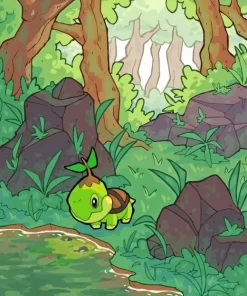 Pokemon Turtwig Diamond Painting