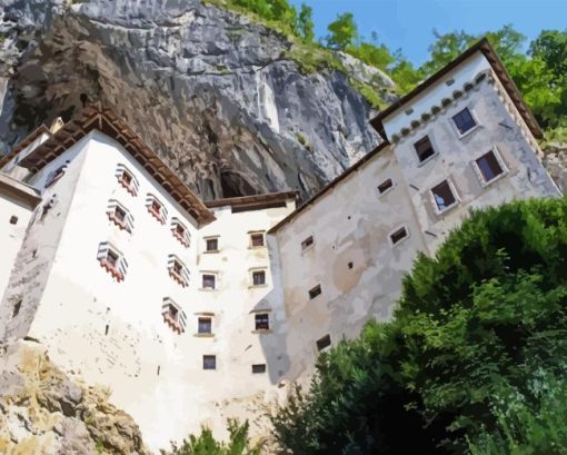 Predjama Castle Art Diamond Painting