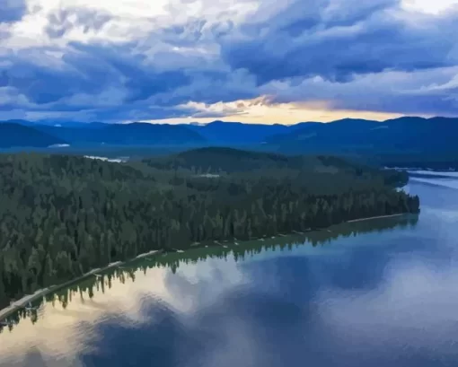 Priest Lake Diamond Painting