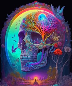 Psychedelic Skull Diamond Painting