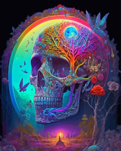 Psychedelic Skull Diamond Painting