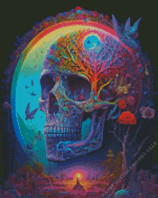 Psychedelic Skull Diamond Painting