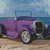 Purple Ford Model A Car Diamond Painting