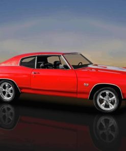 Red Chevy Chevelle Super Sport Diamond Painting