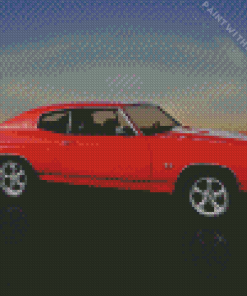 Red Chevy Chevelle Super Sport Diamond Painting