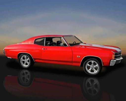 Red Chevy Chevelle Super Sport Diamond Painting