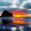 Sunrise Piha Beach Diamond Painting