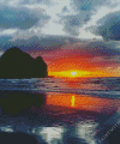 Sunrise Piha Beach Diamond Painting